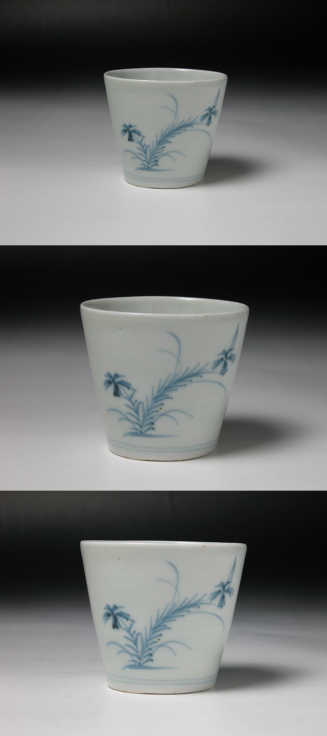 古伊万里　染付　秋草紋大壺　送料込み1114 古美術 三樹 - 古伊万里 秋草文蕎麦猪口 | 古美術品専門サイト