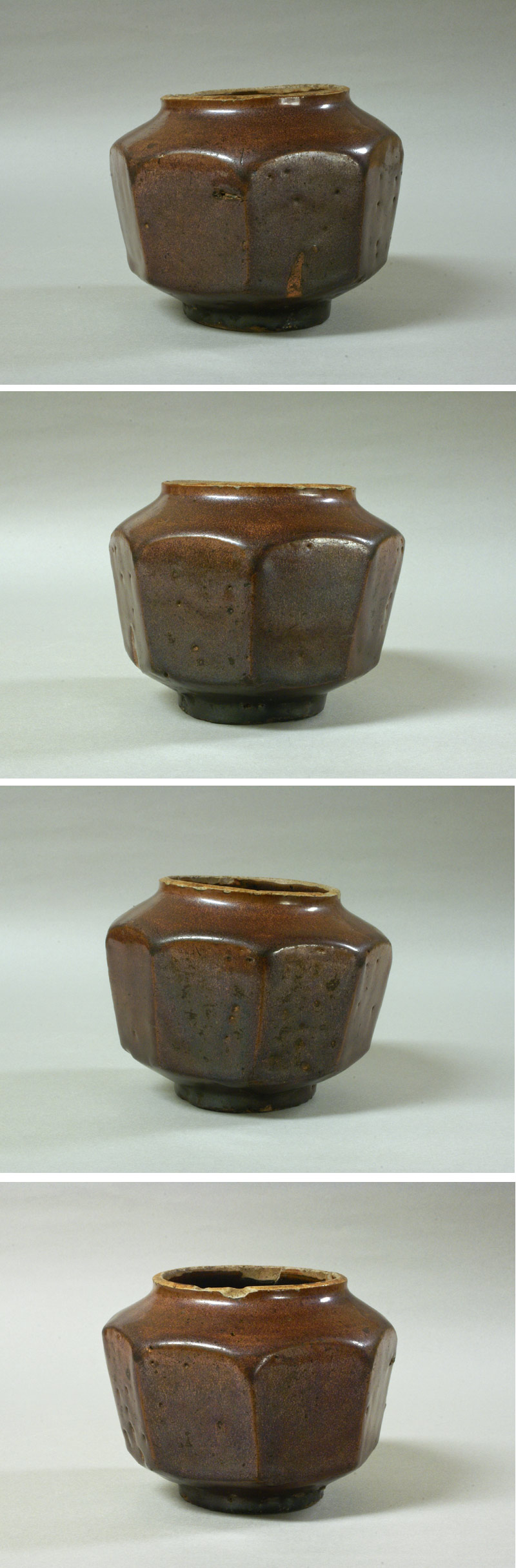 風招 - 総鉄砂<br>八角面取り壺 | 古美術品専門サイト fufufufu.com
