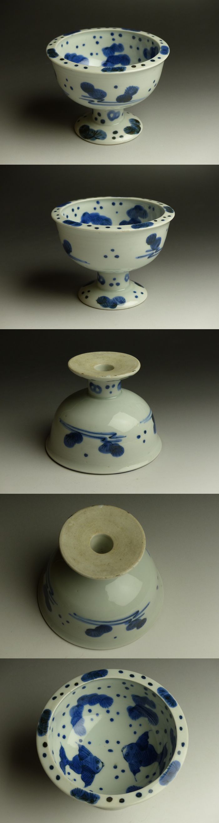 古美術 猫 - 伊万里染付金魚文盃洗 | 古美術品専門サイト fufufufu.com