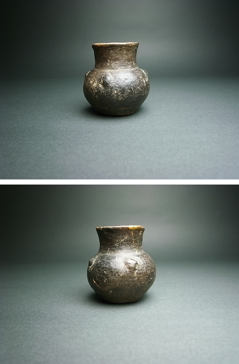 長谷雄堂 - 縄文後期 瘤付土器小壺 | 古美術品専門サイト fufufufu.com
