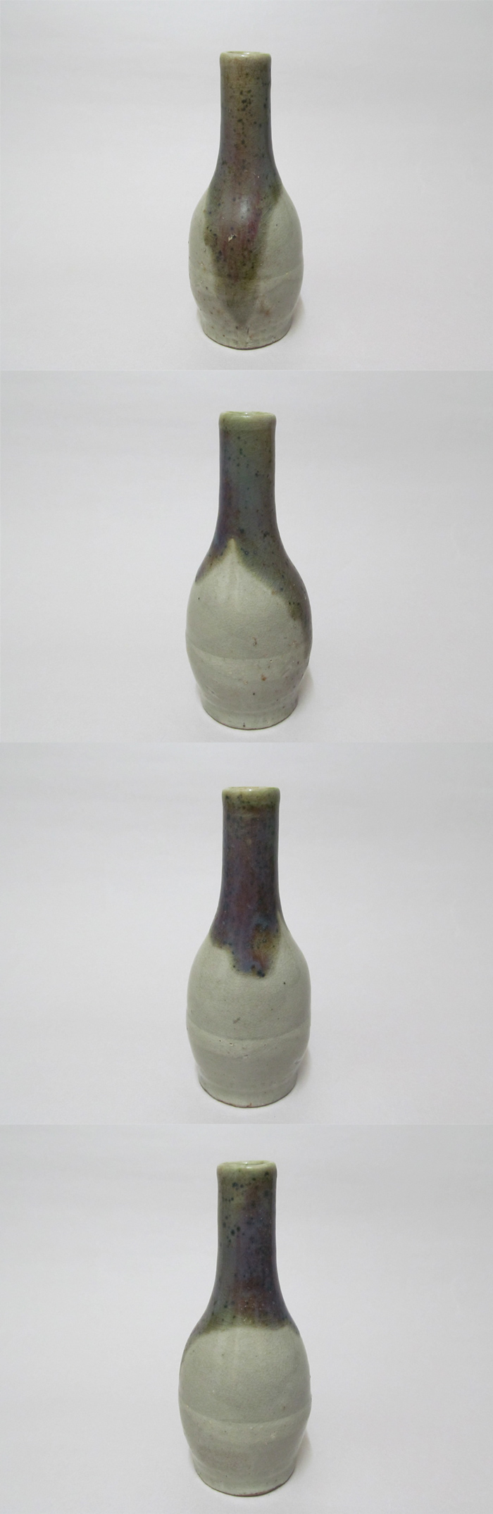 古美術 観宝堂 - 壺屋焼白化粧緑釉対瓶（1） | 古美術品専門サイト