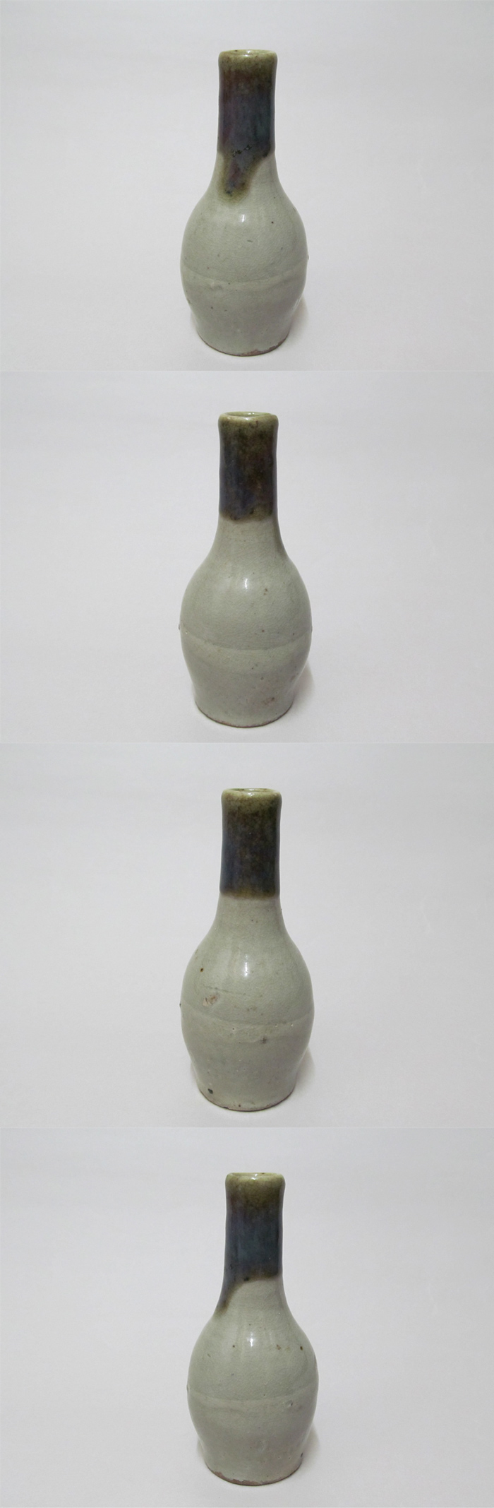 古美術 観宝堂 - 壺屋焼白化粧緑釉対瓶（2） | 古美術品専門サイト