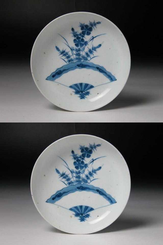 860『九谷 扇形鉢 向付』 /美術品 骨董品 古美術 antique 【公式通販】