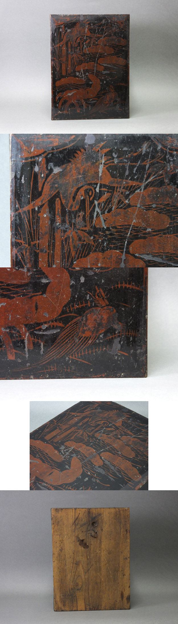 古童 - 浄法寺 漆絵 吉祥文 蓬莱箱 | 古美術品専門サイト fufufufu.com