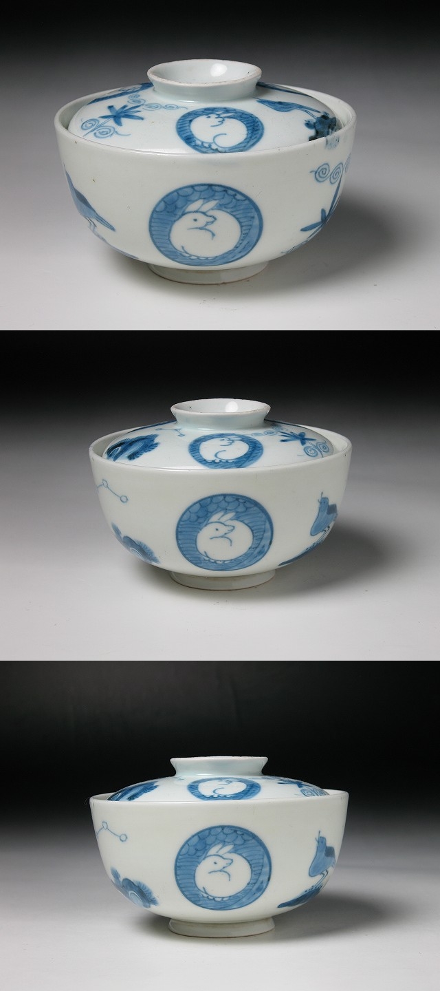 古美術 三樹 - 古伊万里 兎文蓋茶碗 | 古美術品専門サイト fufufufu.com