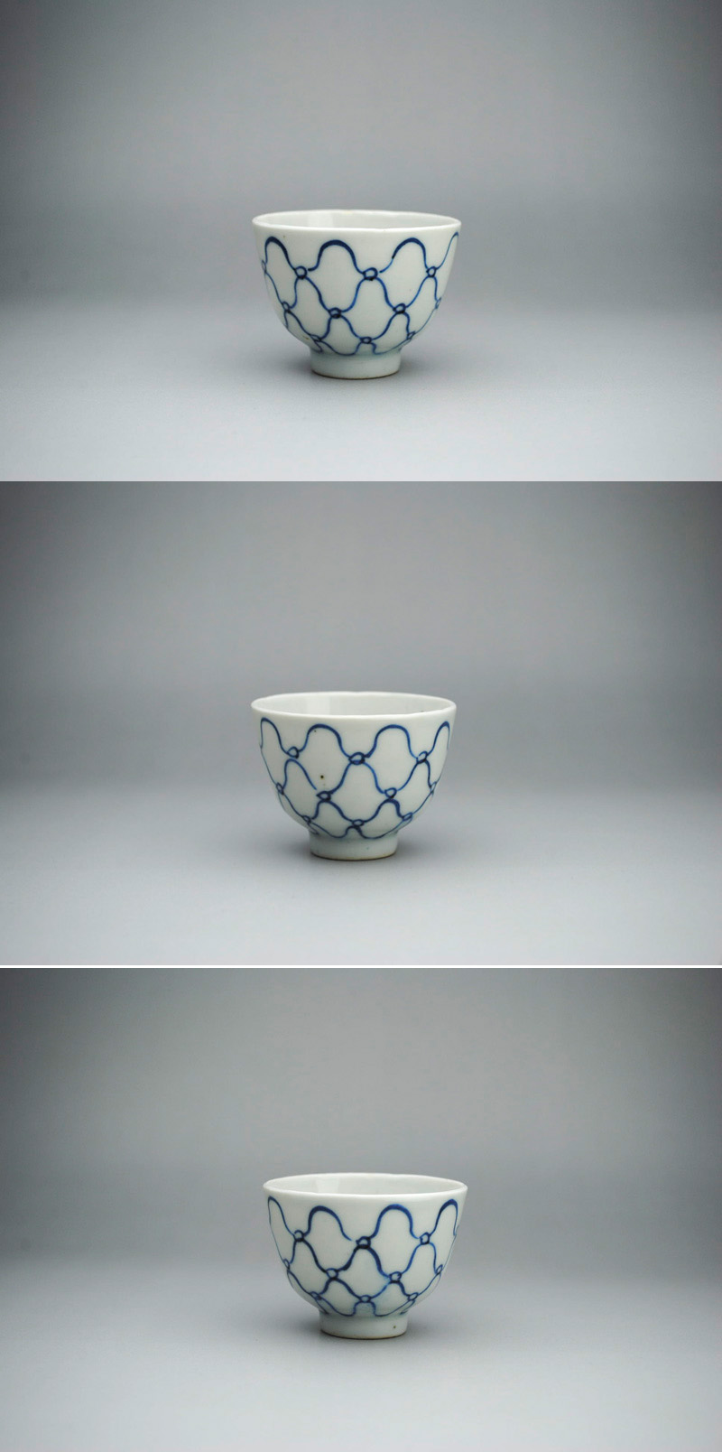 中上 ///NAKAGAMI - 古染付 網手盃 | 古美術品専門サイト fufufufu.com