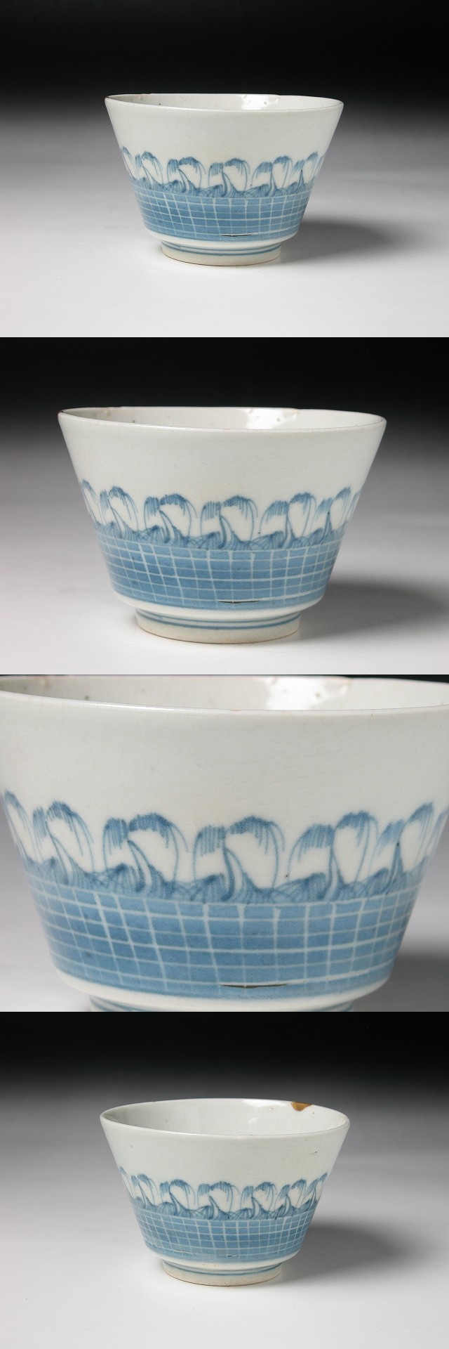 古美術 三樹 - 古伊万里 柳格子文蕎麦猪口 | 古美術品専門サイト