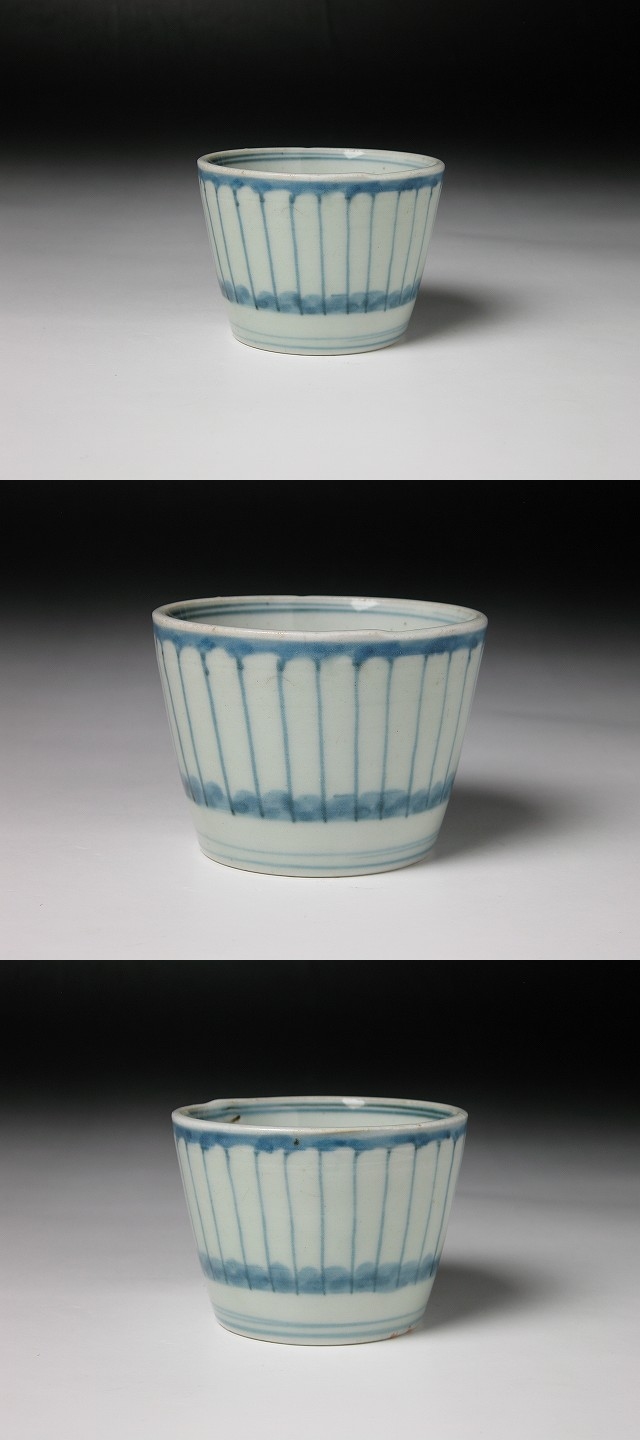 古美術 三樹 - 古伊万里 連子格子文蕎麦猪口 | 古美術品専門サイト