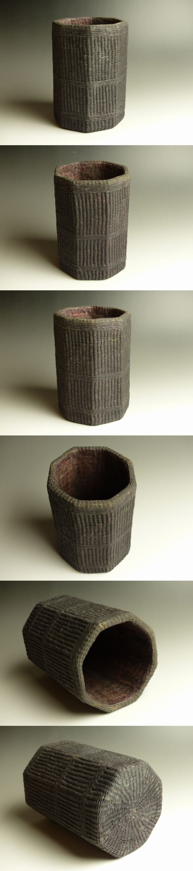 李朝　紙筒 古美術 猫 - 李朝紙縒りの筆筒 | 古美術品専門サイト fufufufu.com
