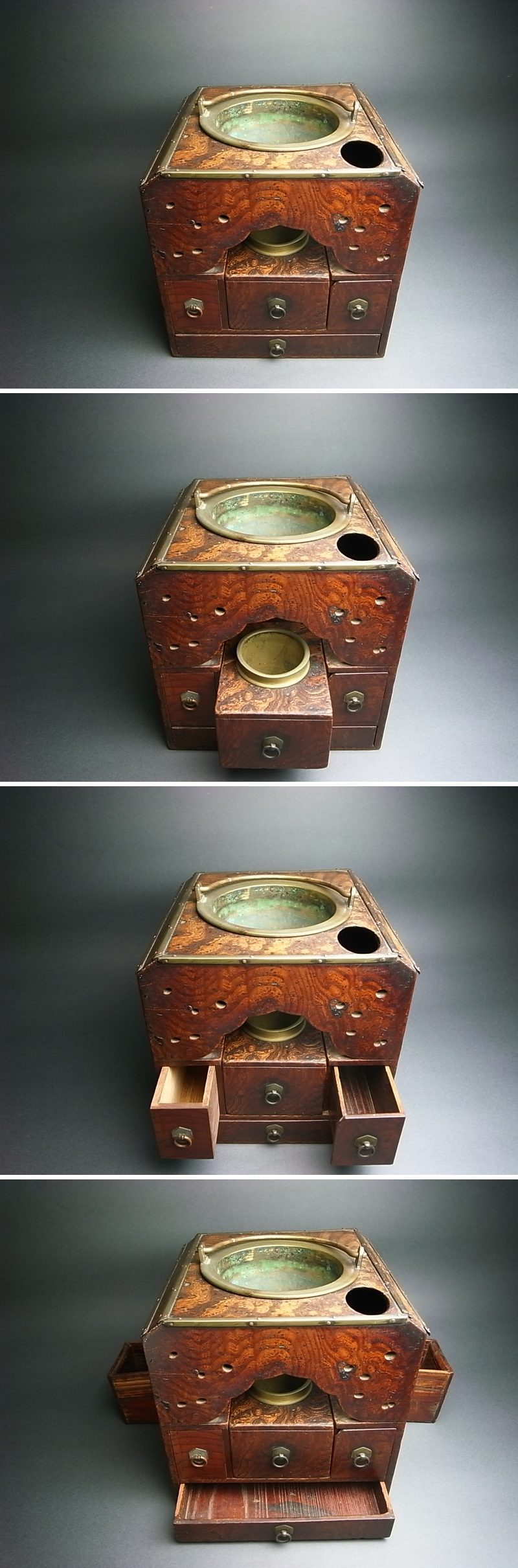 長谷雄堂 - 欅玉杢煙草盆 | 古美術品専門サイト fufufufu.com