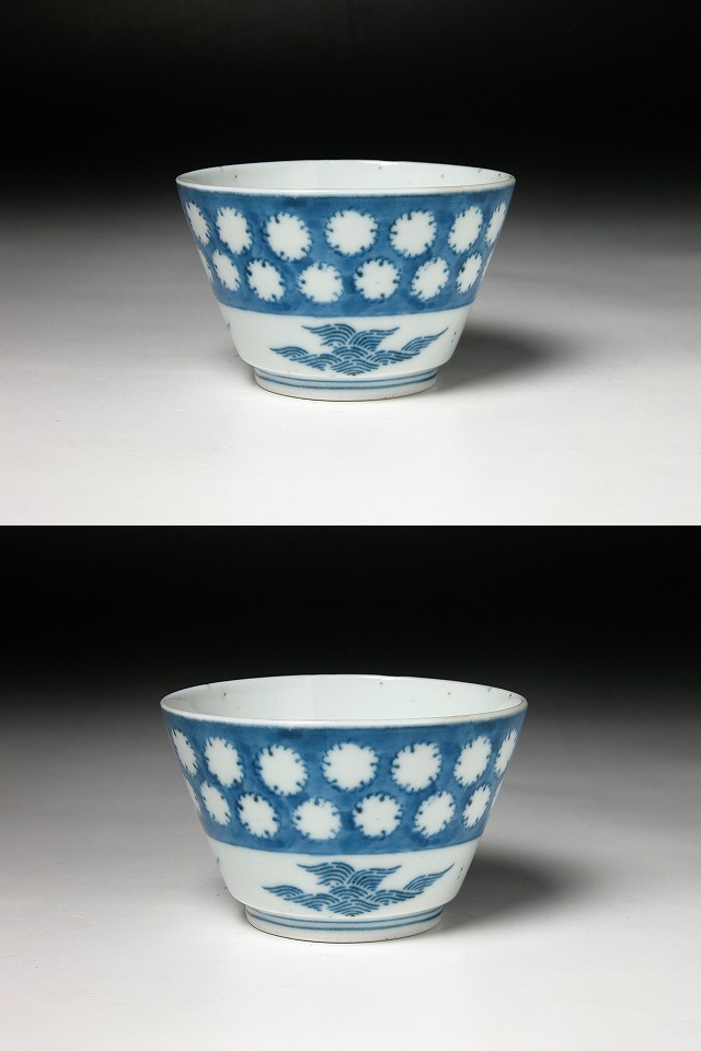 古美術 三樹 - 古伊万里 型紙摺印判蕎麦猪口 | 古美術品専門サイト