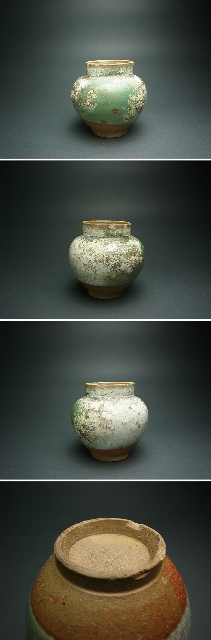 長谷雄堂 - 唐津緑釉小壷 | 古美術品専門サイト fufufufu.com