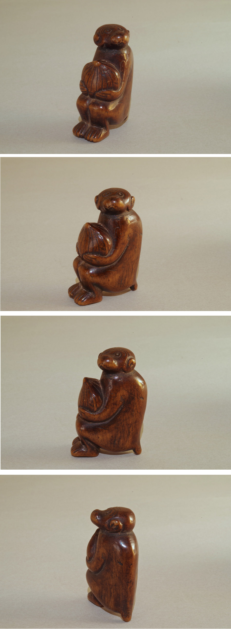 風招 - 猿栗 根付け | 古美術品専門サイト fufufufu.com