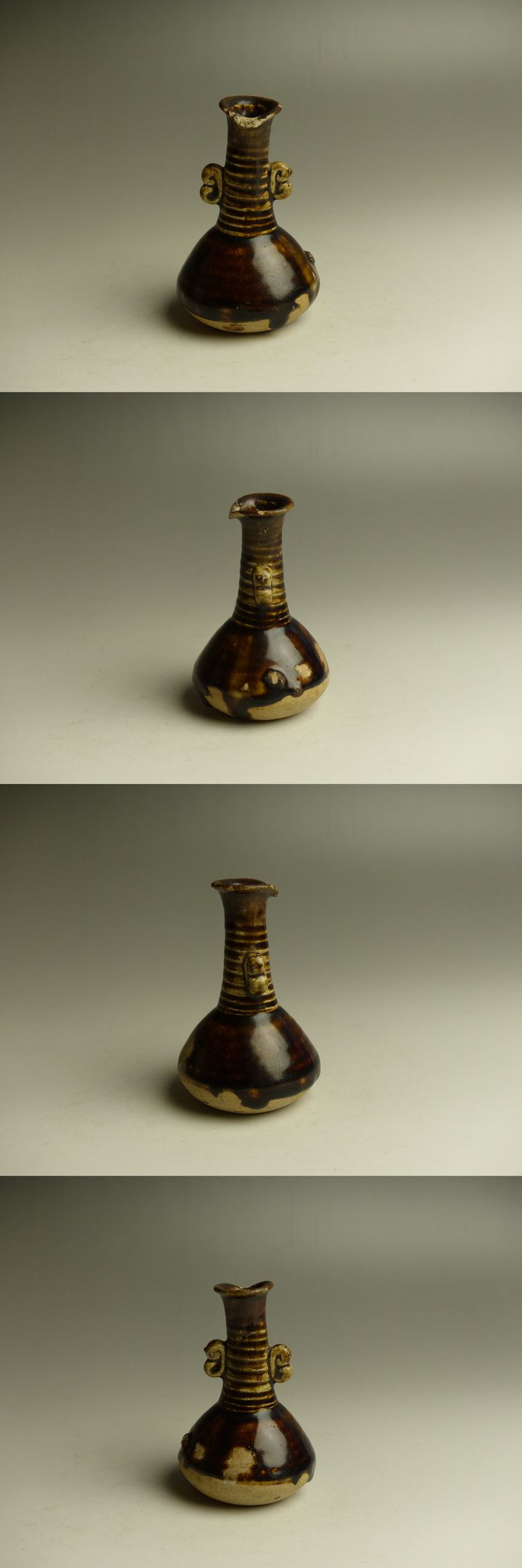 古美術 猫 - 古瀬戸飴釉二耳花生 | 古美術品専門サイト fufufufu.com
