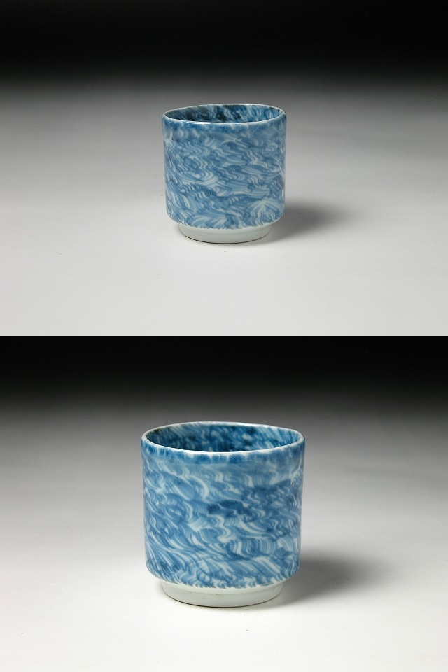 古美術 三樹 - 古伊万里 墨流し文覗き猪口 | 古美術品専門サイト