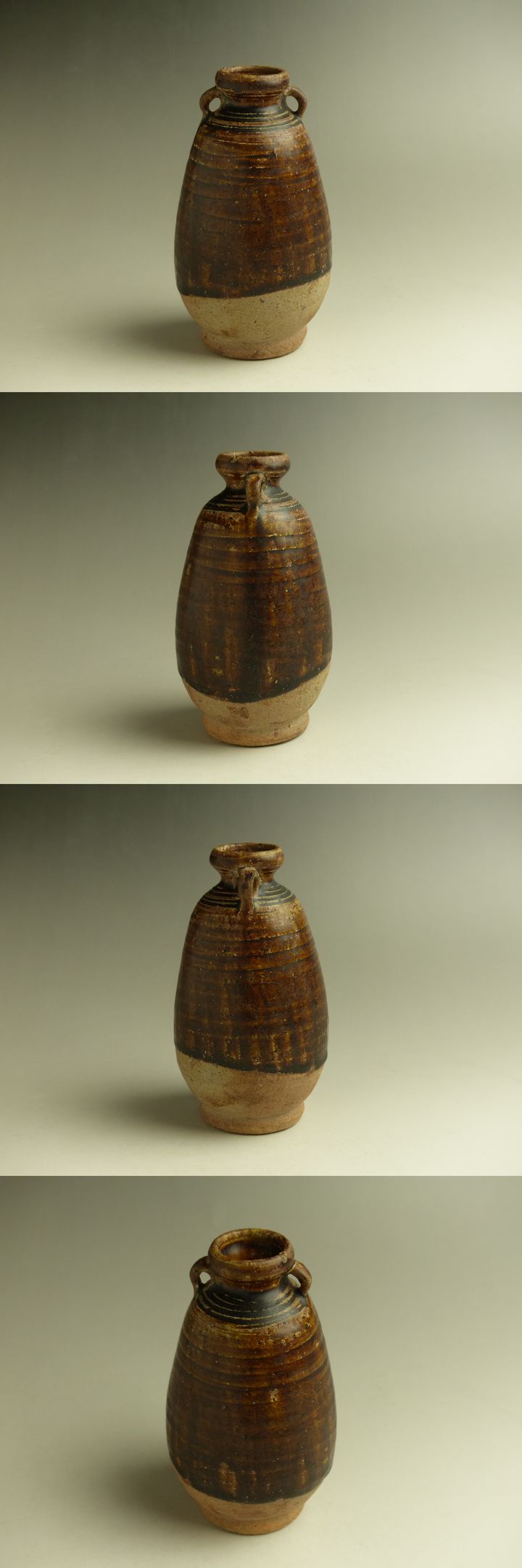 古美術 猫 - 宋胡録褐釉双耳瓶 | 古美術品専門サイト fufufufu.com
