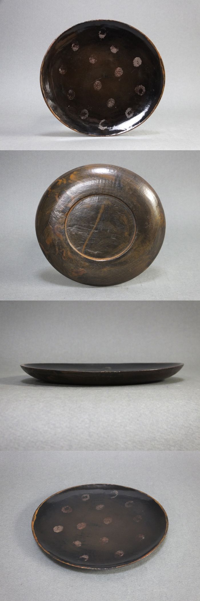 古童 - 浄法寺 漆絵印花文木皿 二客 | 古美術品専門サイト fufufufu.com