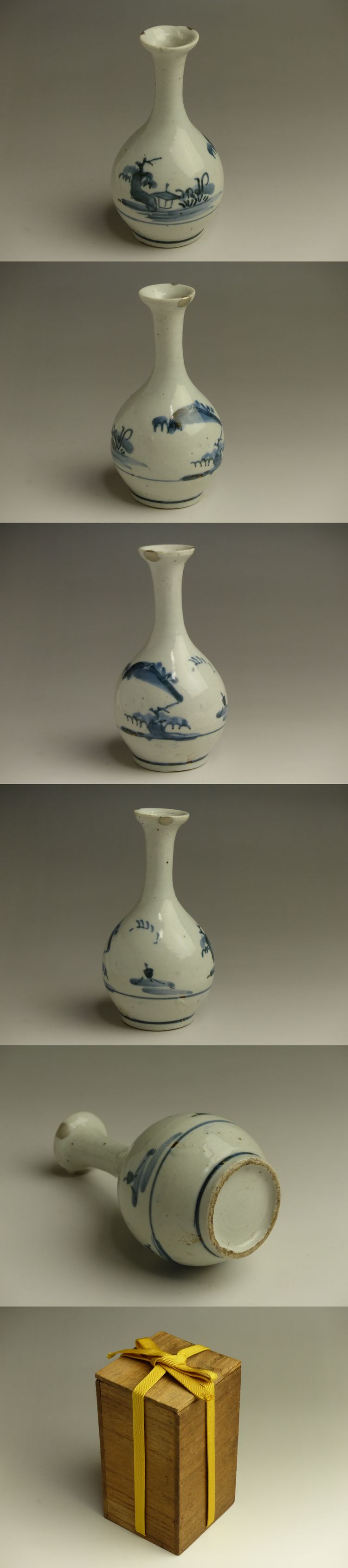 古美術 猫 - 初期伊万里染付鶴首徳利 | 古美術品専門サイト fufufufu.com