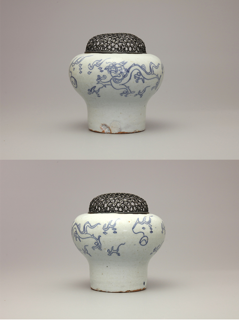 【倉庫整理品】古美術 • 染付三足香炉 • 時代物：XG--34 古美術 吉戸 - 明代 染付飛龍香炉 | 古美術品専門サイト fufufufu.com