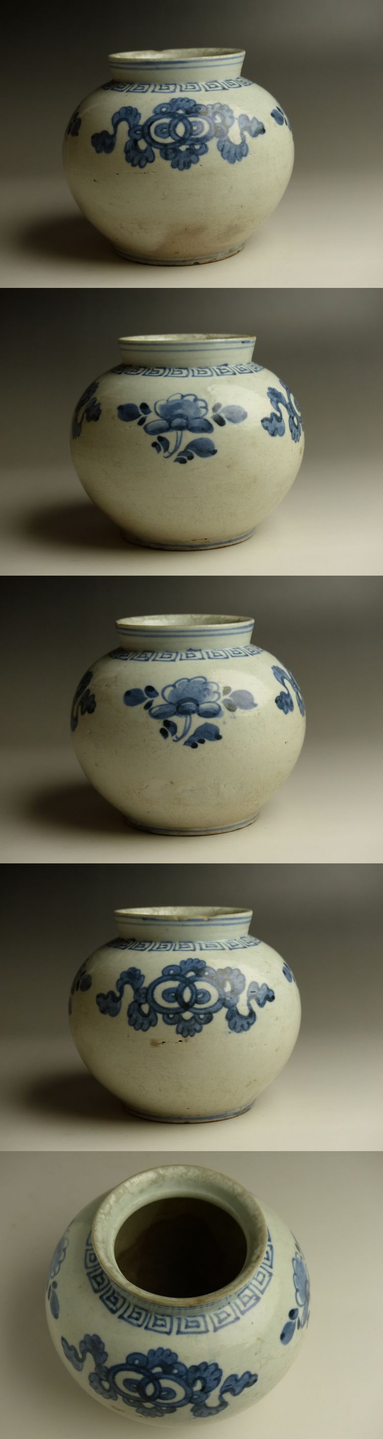 古美術 猫 - 李朝染付鼓花文壺 | 古美術品専門サイト fufufufu.com