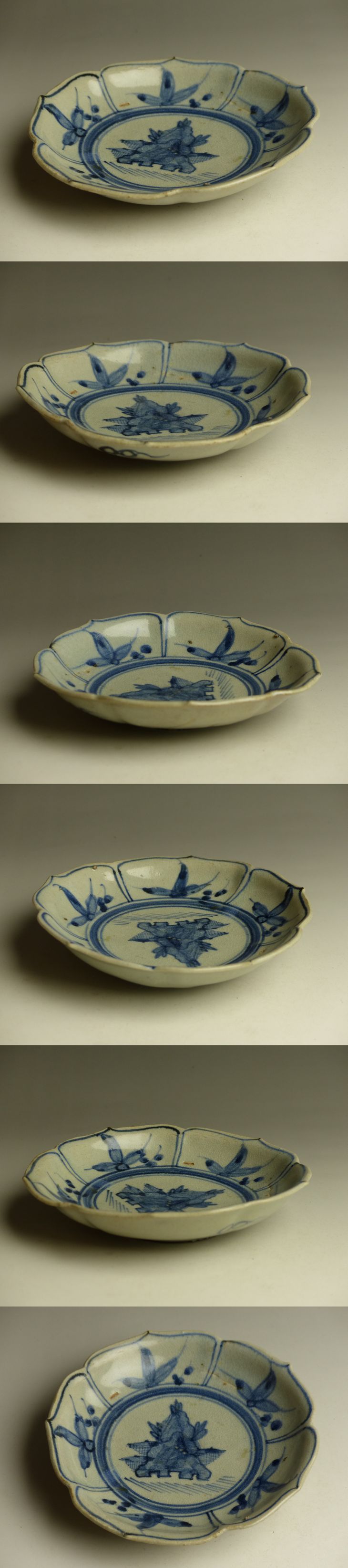 古美術 猫 - 初期伊万里染付蓬莱山文皿 | 古美術品専門サイト fufufufu.com