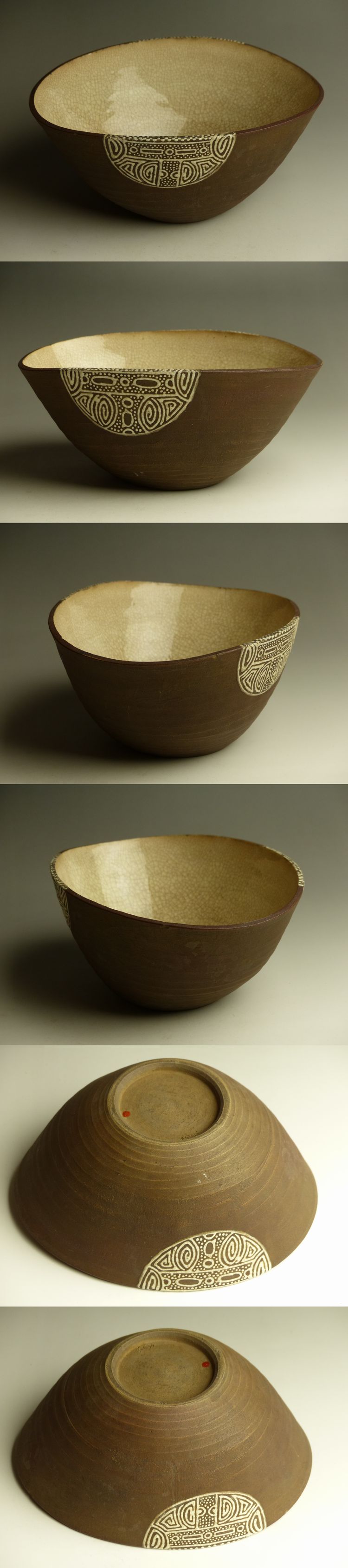 古美術 猫 - 安東焼イッチン模様鉢 | 古美術品専門サイト fufufufu.com