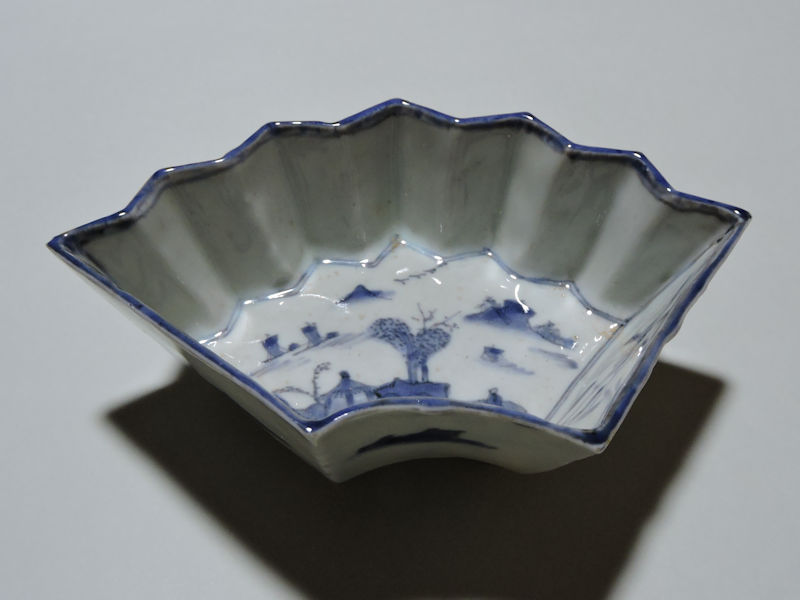 讃岐今昔 - 古伊万里染付扇面皿・向付十枚 | 古美術品専門サイト