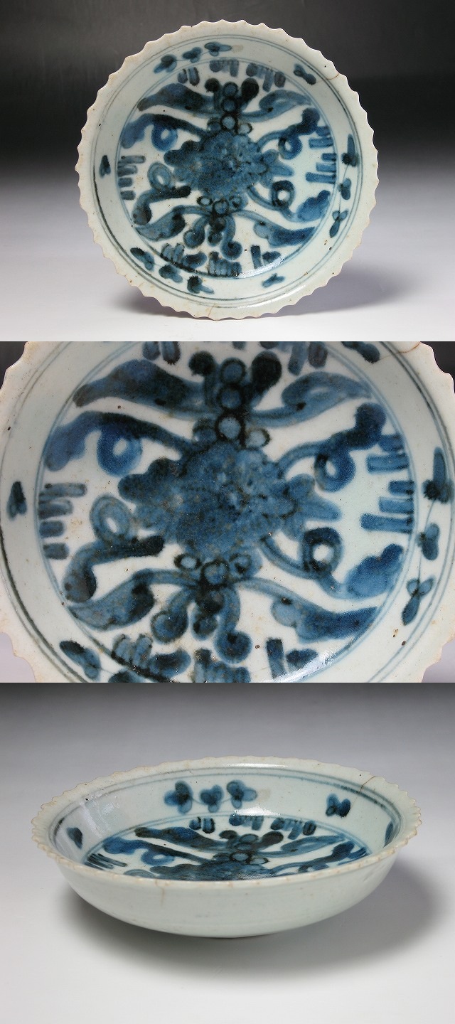 古美術 三樹 - 初期伊万里 輪花皿 | 古美術品専門サイト fufufufu.com