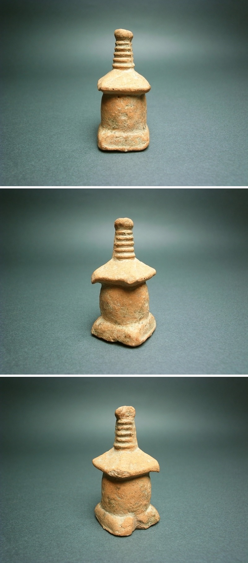 長谷雄堂 - 箸尾出土 方形泥宝塔 | 古美術品専門サイト fufufufu.com