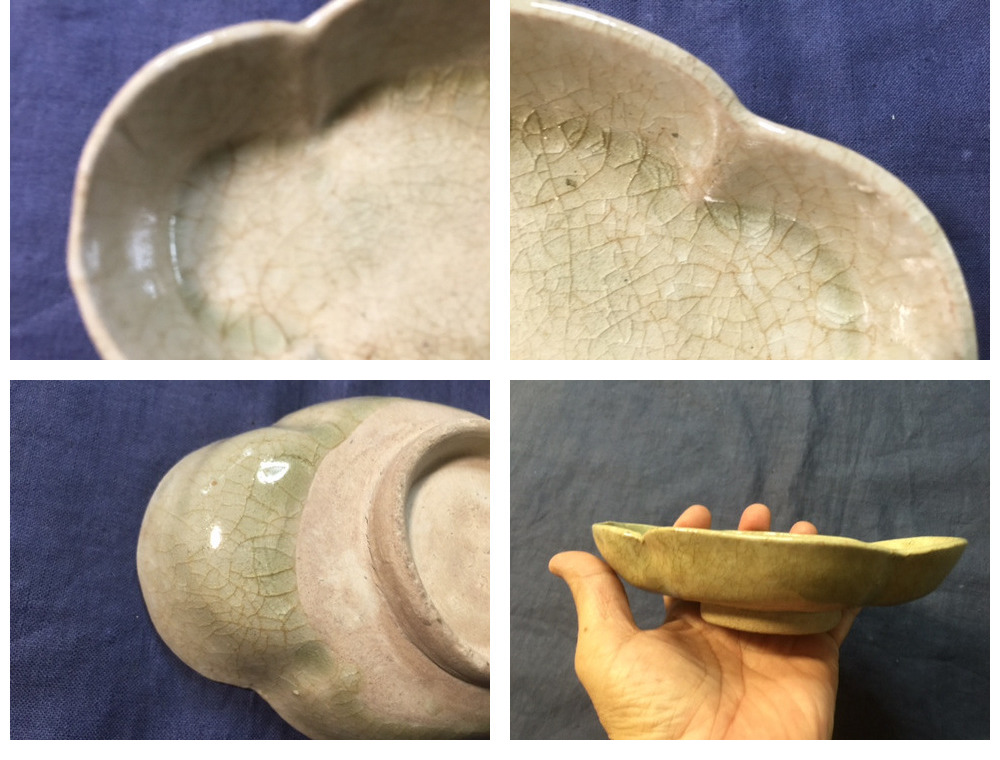ギャラリー辰巳 - 御深井焼き 木瓜型小皿 | 古美術品専門サイト 