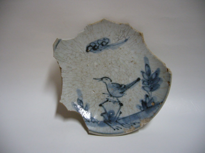 古美術 藤島 - 初期伊万里陶片 鳥 | 古美術品専門サイト fufufufu.com