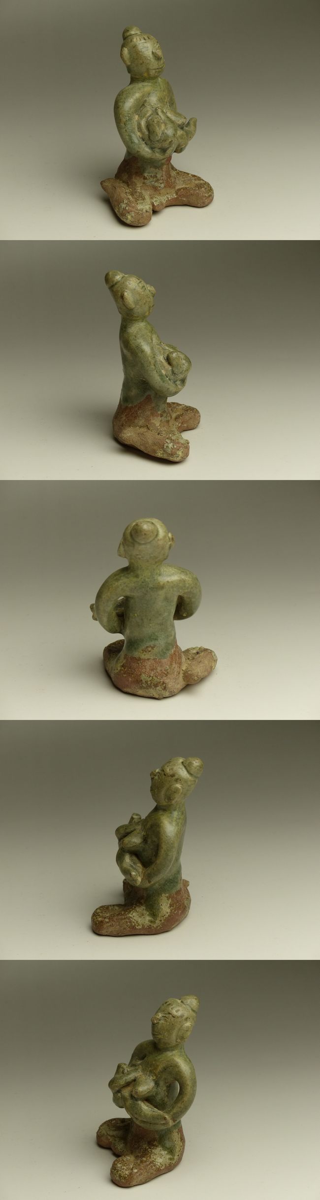 古美術 猫 - 宋胡録青磁人形（1） | 古美術品専門サイト fufufufu.com