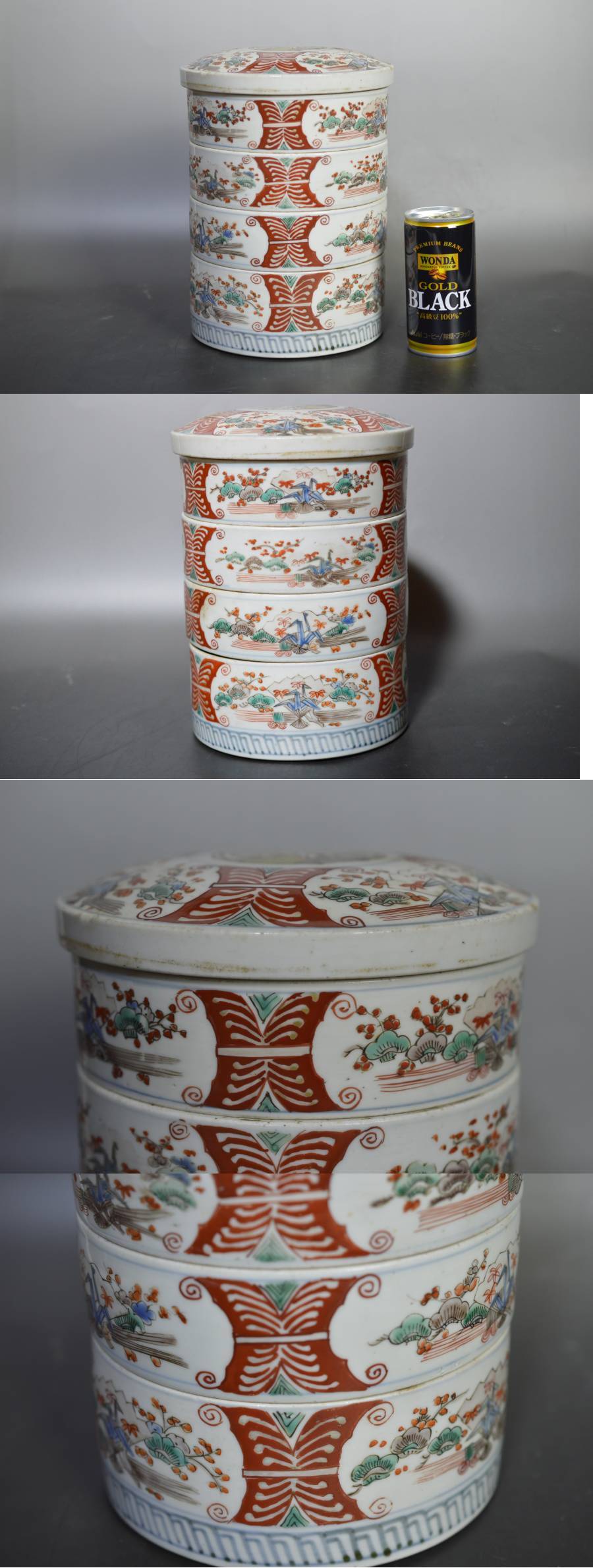 讃岐今昔 - 古伊万里色絵四段重鉢 | 古美術品専門サイト fufufufu.com