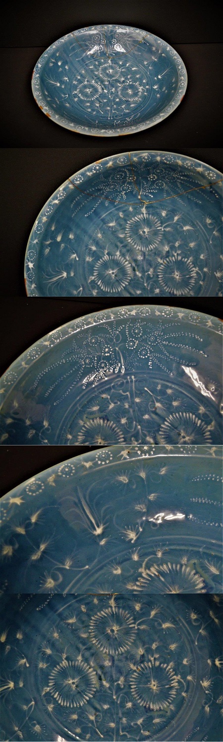 大熊美術 - 瑠璃釉餅花手大鉢 | 古美術品専門サイト fufufufu.com