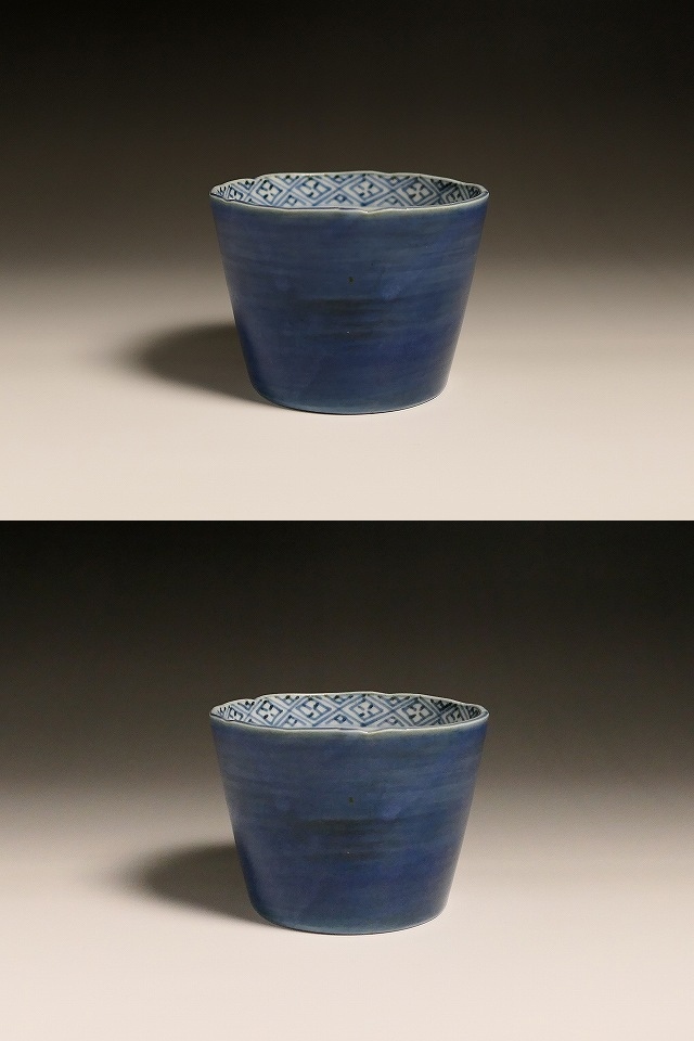 古美術 三樹 - 古伊万里 瑠璃釉蕎麦猪口 | 古美術品専門サイト