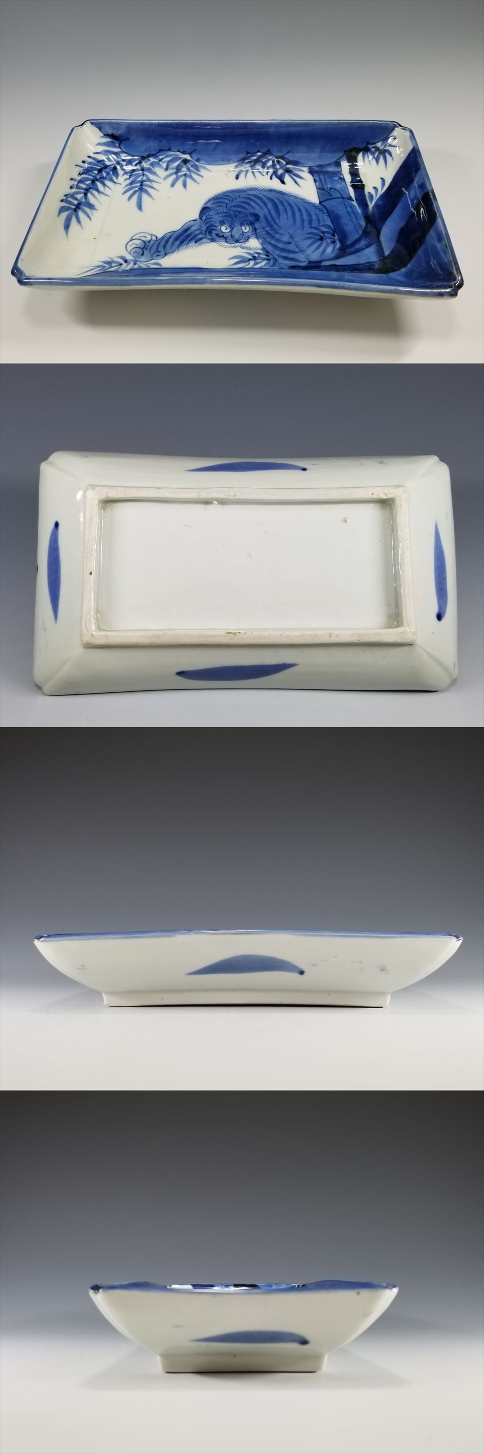 古美術長陽堂 - 伊万里 染付竹虎図 長皿 | 古美術品専門サイト