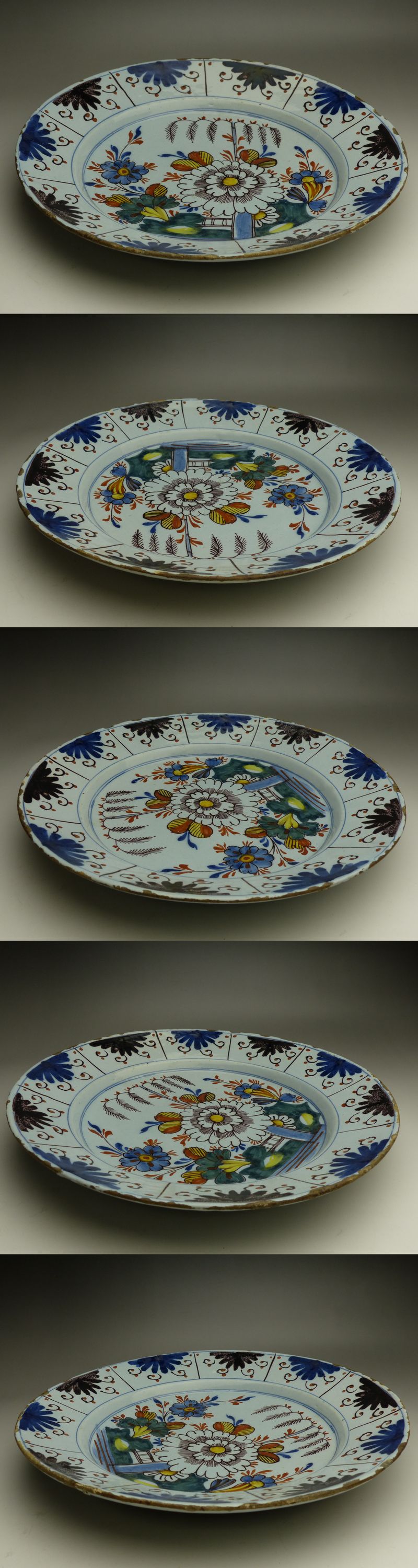 古美術 猫 - デルフト色絵花文皿 | 古美術品専門サイト fufufufu.com