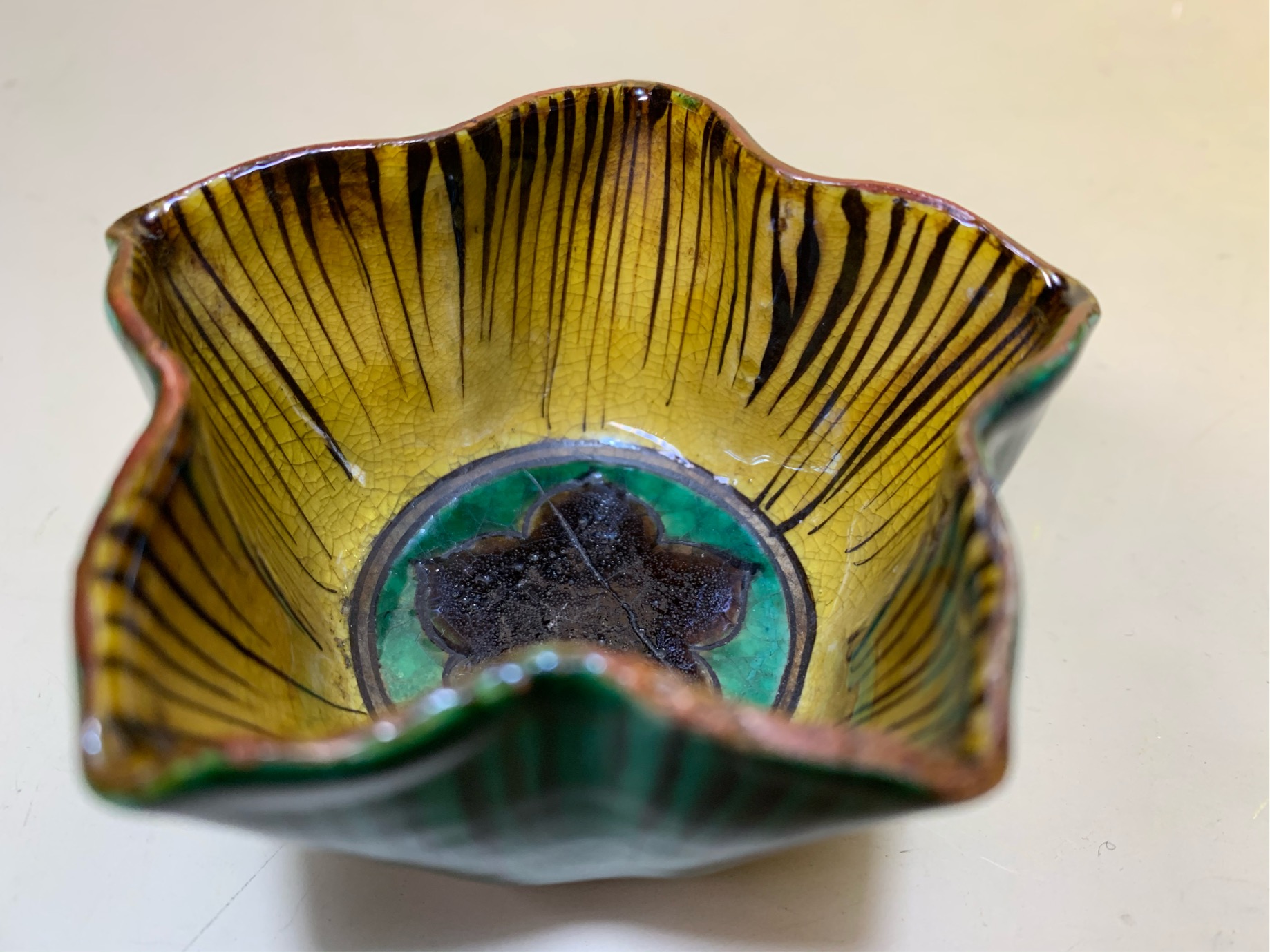 ギャラリー辰巳 - 再興九谷（宮本窯）桔梗型猪口 | 古美術品専門サイト