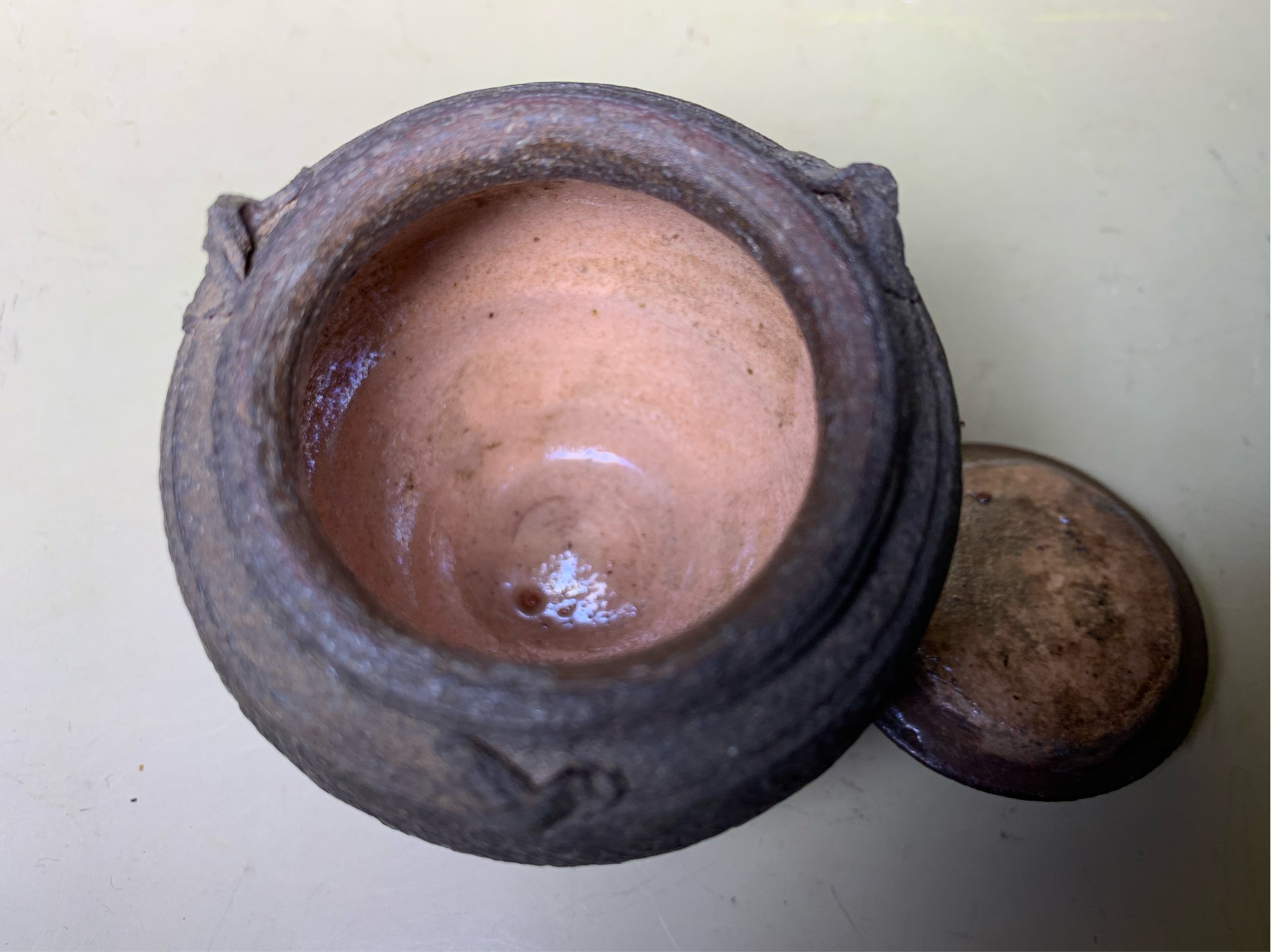 おトクな-茶入れ□古備前 肩•衡型 古いお茶入れ 茶瓶 茶壷 お茶道具 古