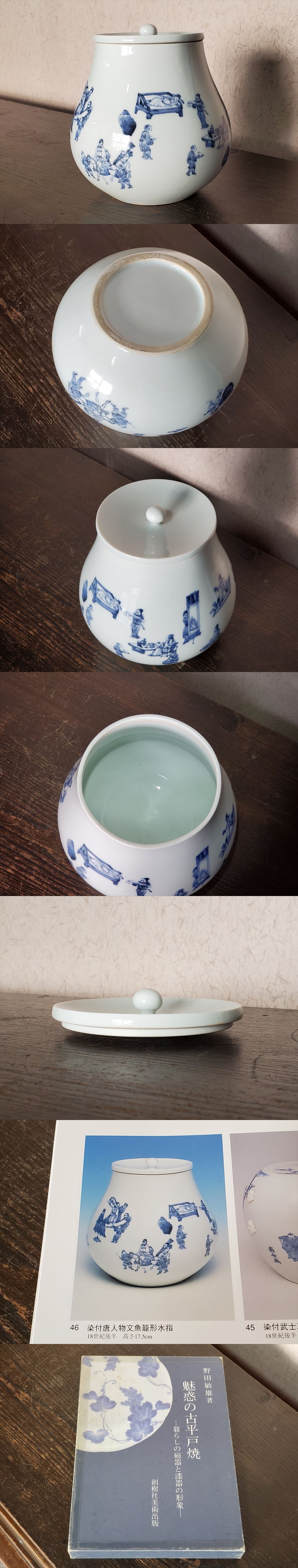 古美術長陽堂 - 平戸 人物図 魚籠型水指 | 古美術品専門サイト