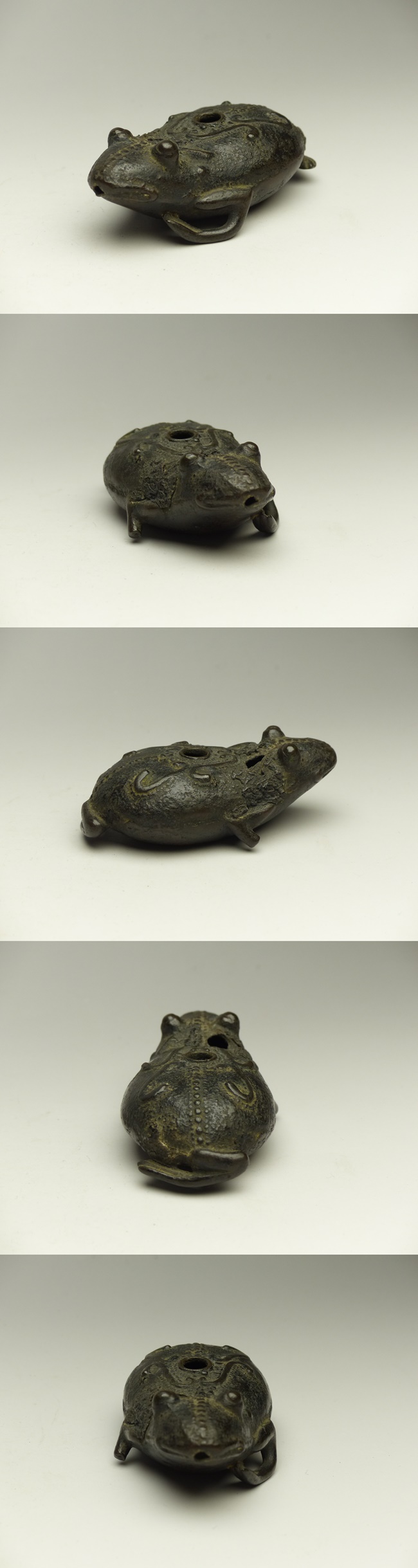 古美術 猫 - 銅製蛙形水滴 | 古美術品専門サイト fufufufu.com