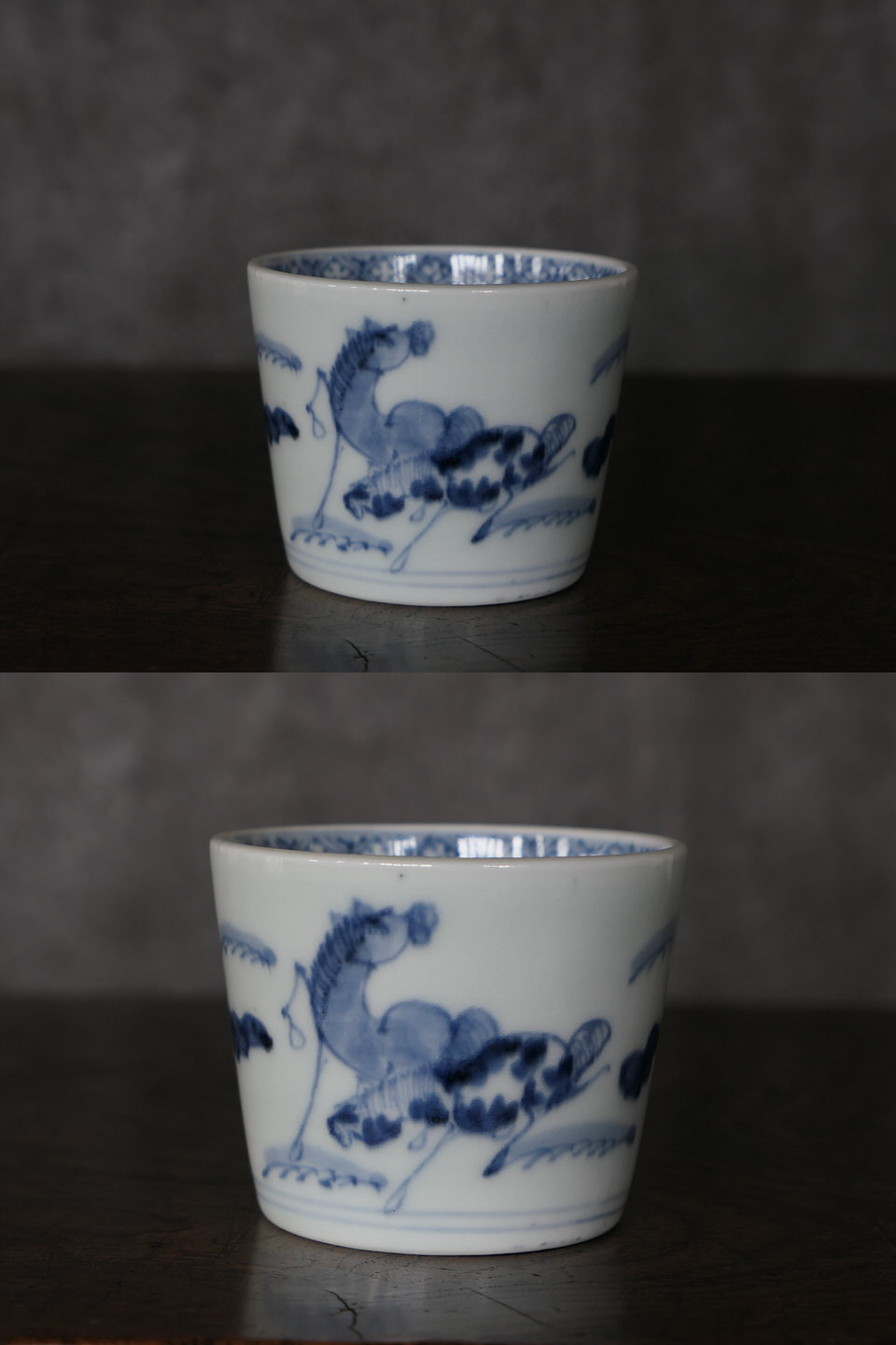 古美術 三樹 - 古伊万里 双馬文蕎麦猪口 | 古美術品専門サイト