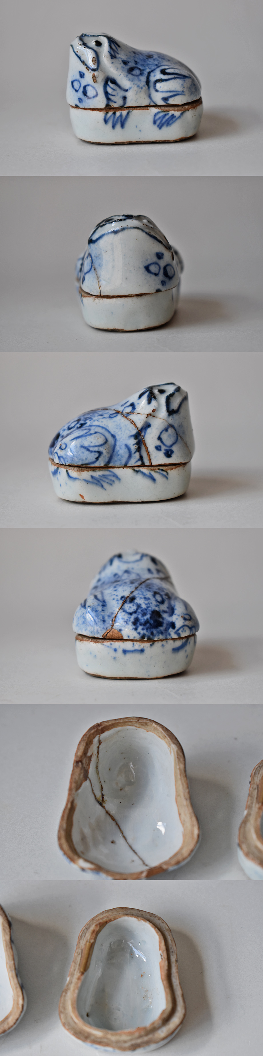 染付　香合　合子　古美術品 染付 香合 合子 古美術品