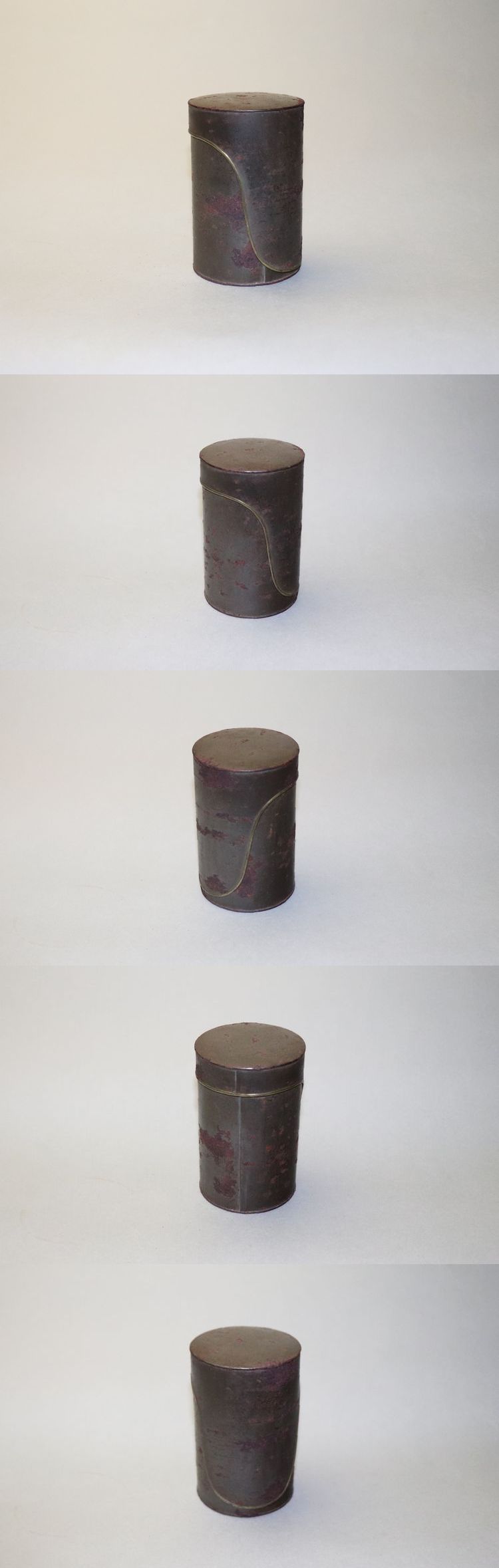 ブリキ 茶筒 茶缶 茶入 貧数奇 骨董 アンティーク レトロ 秦秀雄