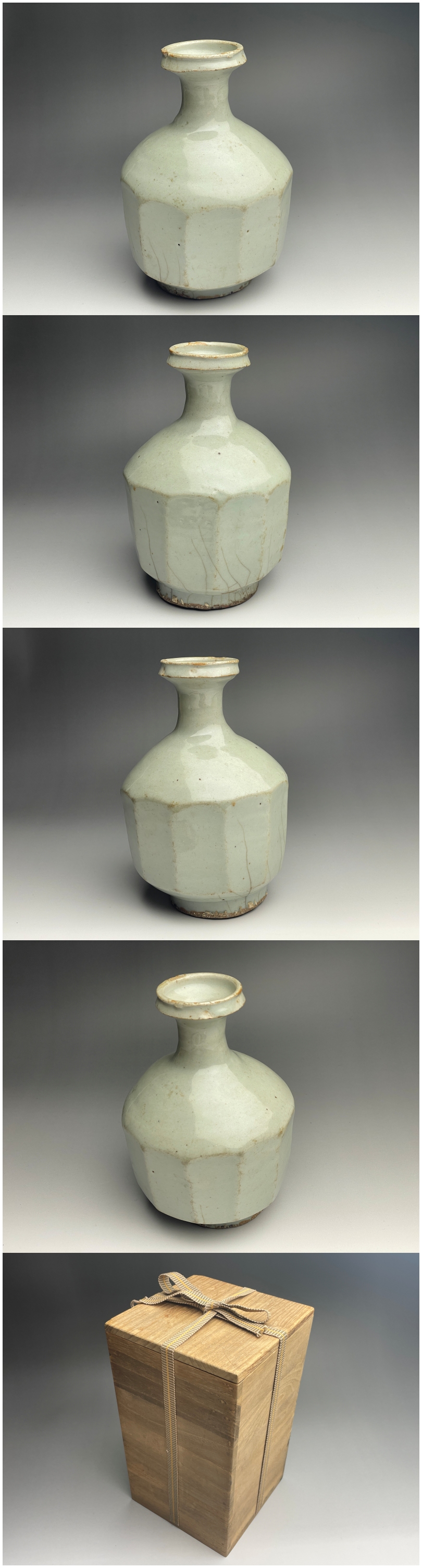 古美術 猫 - 李朝白磁面取瓶 | 古美術品専門サイト fufufufu.com