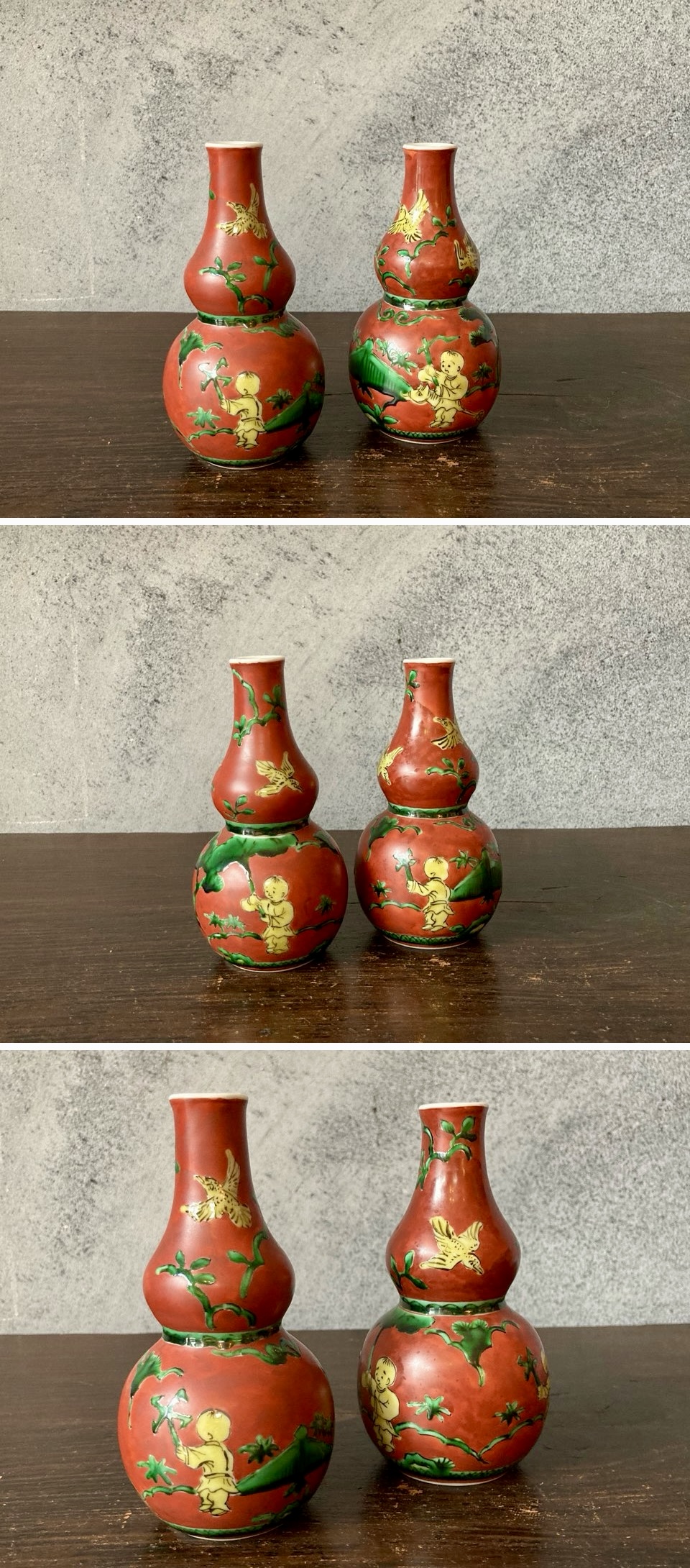 長谷雄堂 - 須田菁華唐子遊図徳利一対 | 古美術品専門サイト fufufufu.com