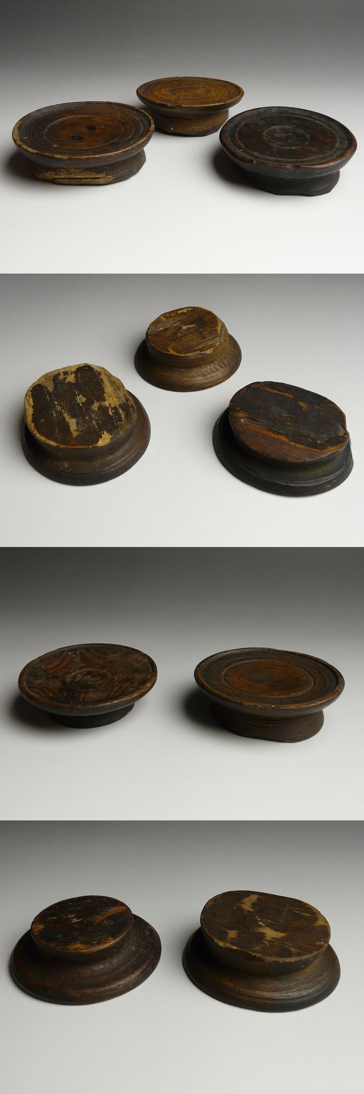 古美術 猫 - 李朝 木の茶托5客 | 古美術品専門サイト fufufufu.com