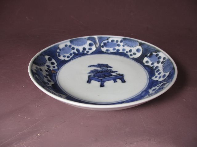 古九谷　藍九谷　舟形皿　菓子皿　染付　蔵出し　５客 古九谷 九谷焼 藍九谷 染付 色絵 小紋 中皿 菓子皿 アンティーク