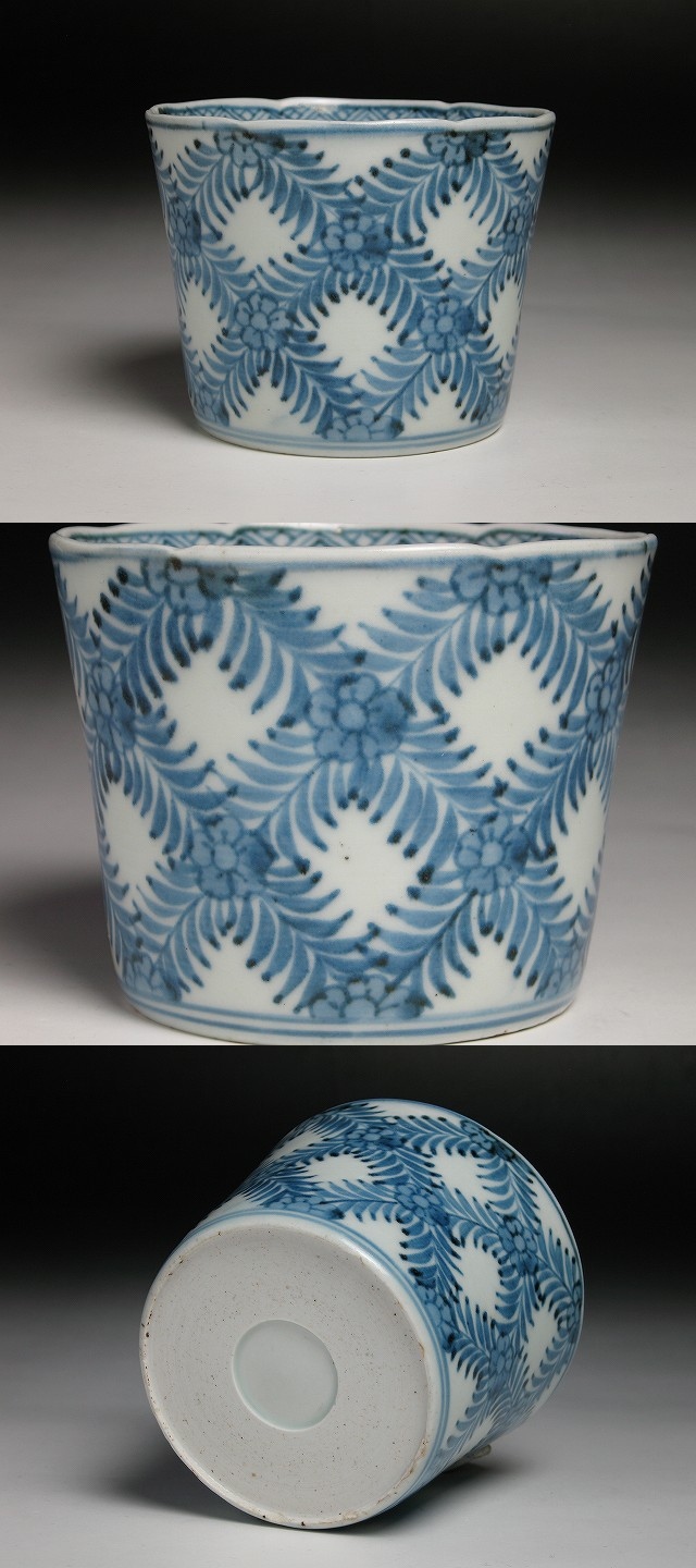 古美術 三樹 - 古伊万里 花経菱文特大蕎麦猪口 | 古美術品専門サイト