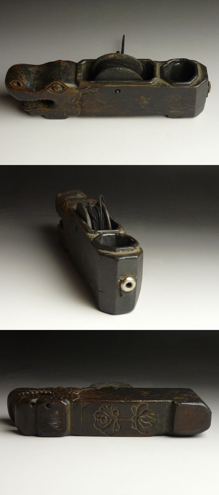 古美術 猫 - 李朝木彫龍形墨壺 | 古美術品専門サイト fufufufu.com